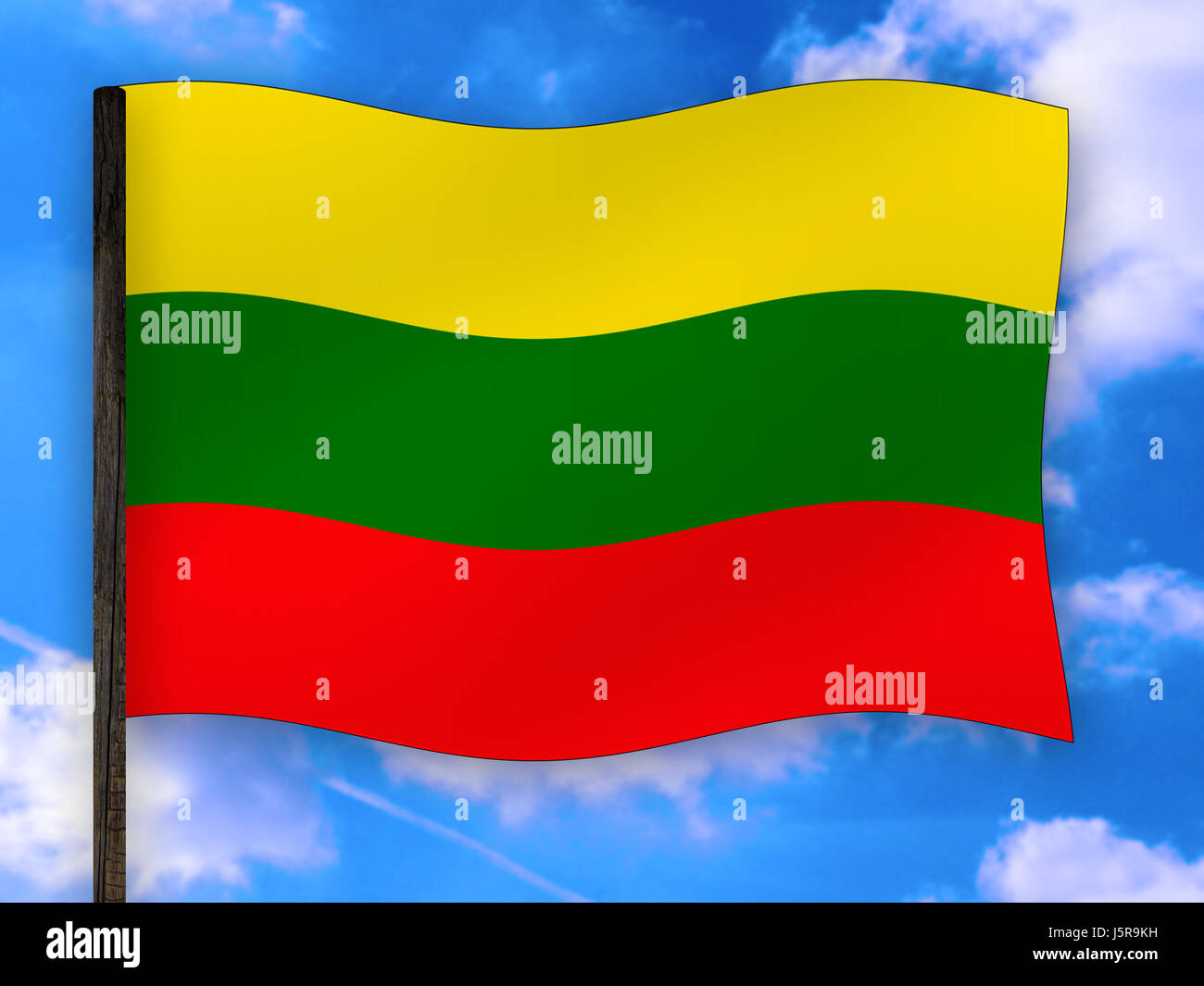 europe,flag,lithuania,national colors,banners,baltikum Stock Photo