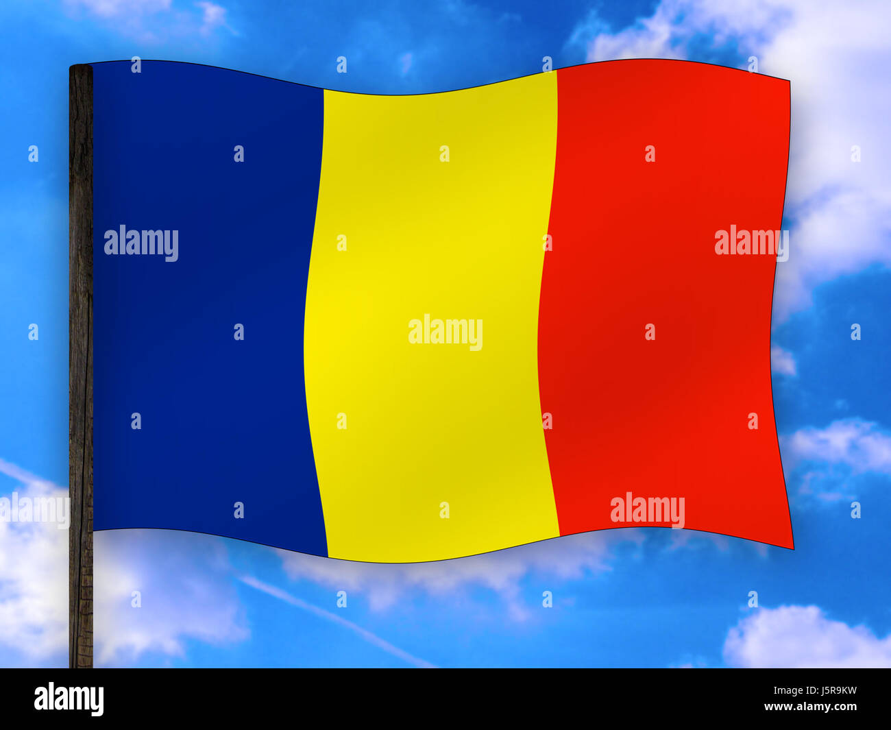 europe,flag,national colors,romania,banners,romania Stock Photo