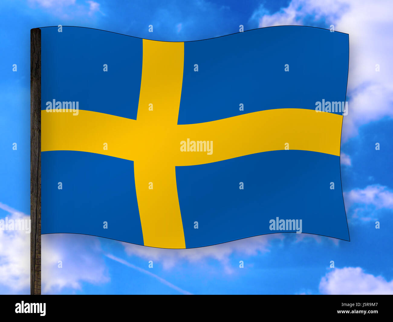 flag sweden Stock Photo