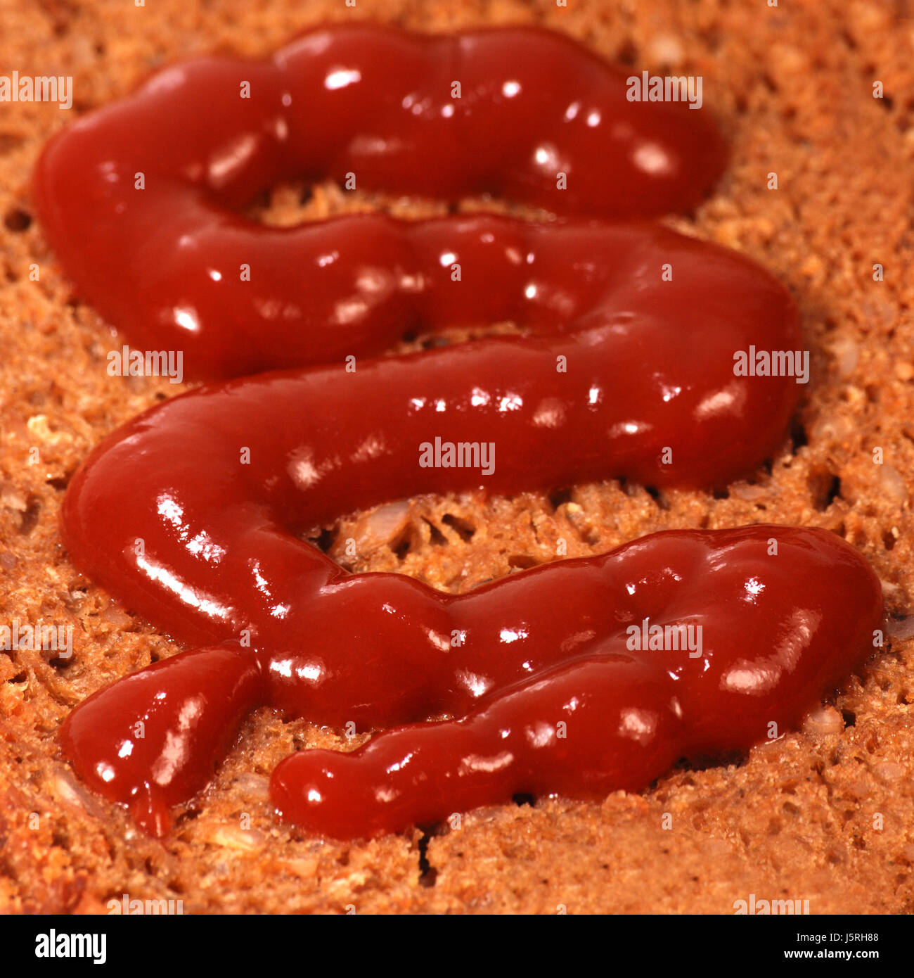 bread with ketchup Stock Photo Alamy