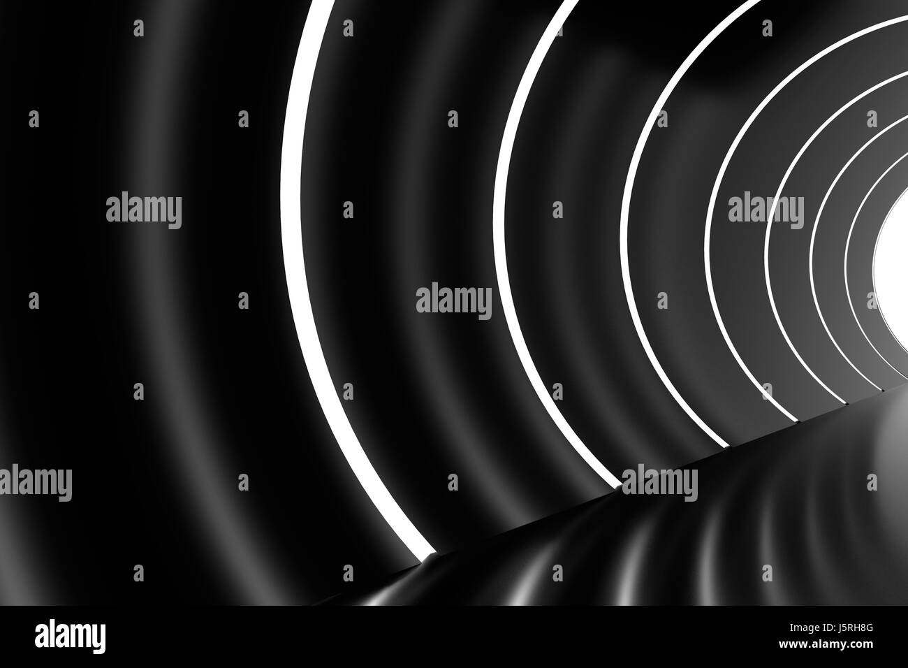 Abstract black glossy interior with light lines. 3d rendering Stock ...