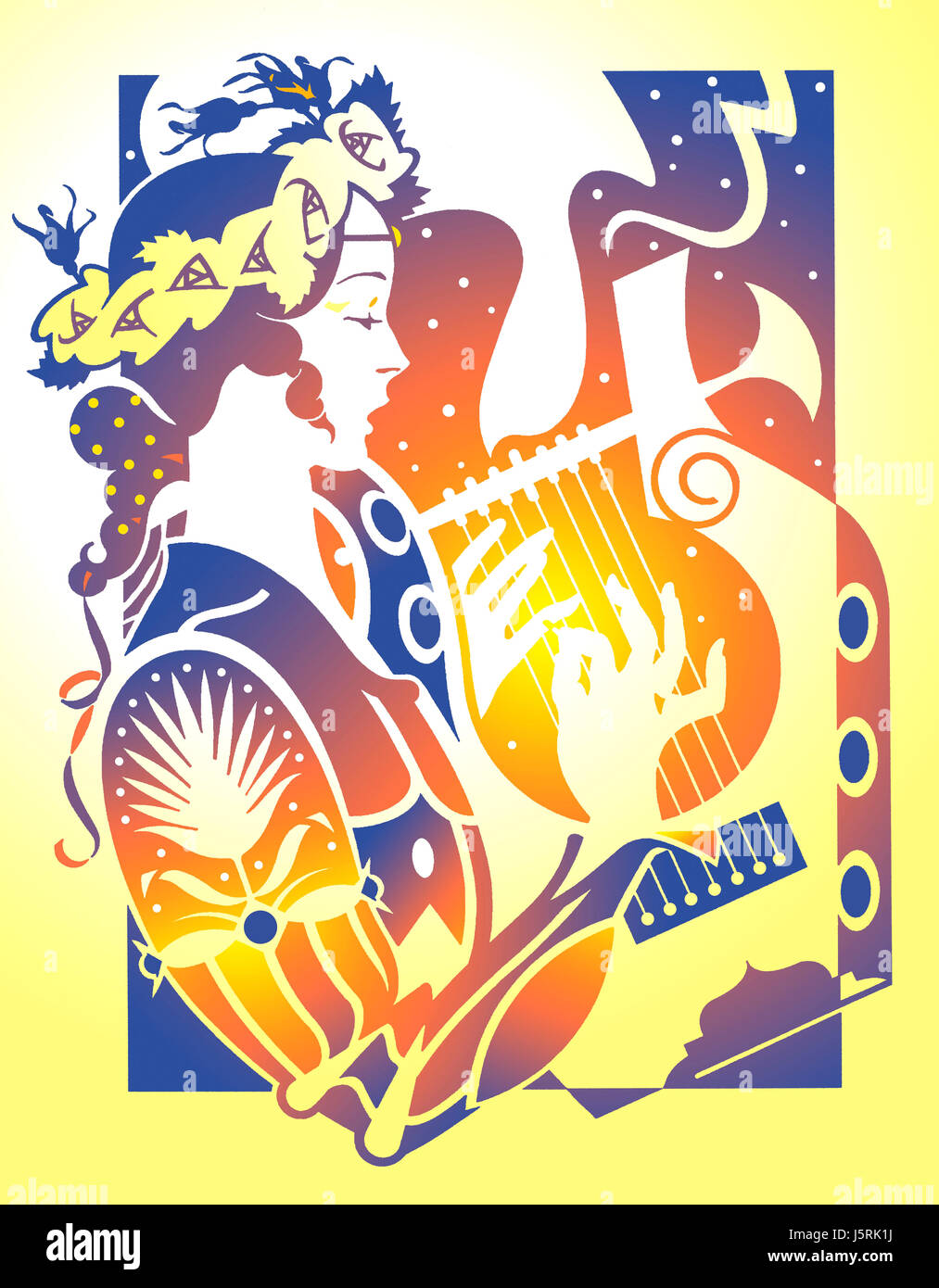 Harp vector vectors hires stock photography and images Alamy