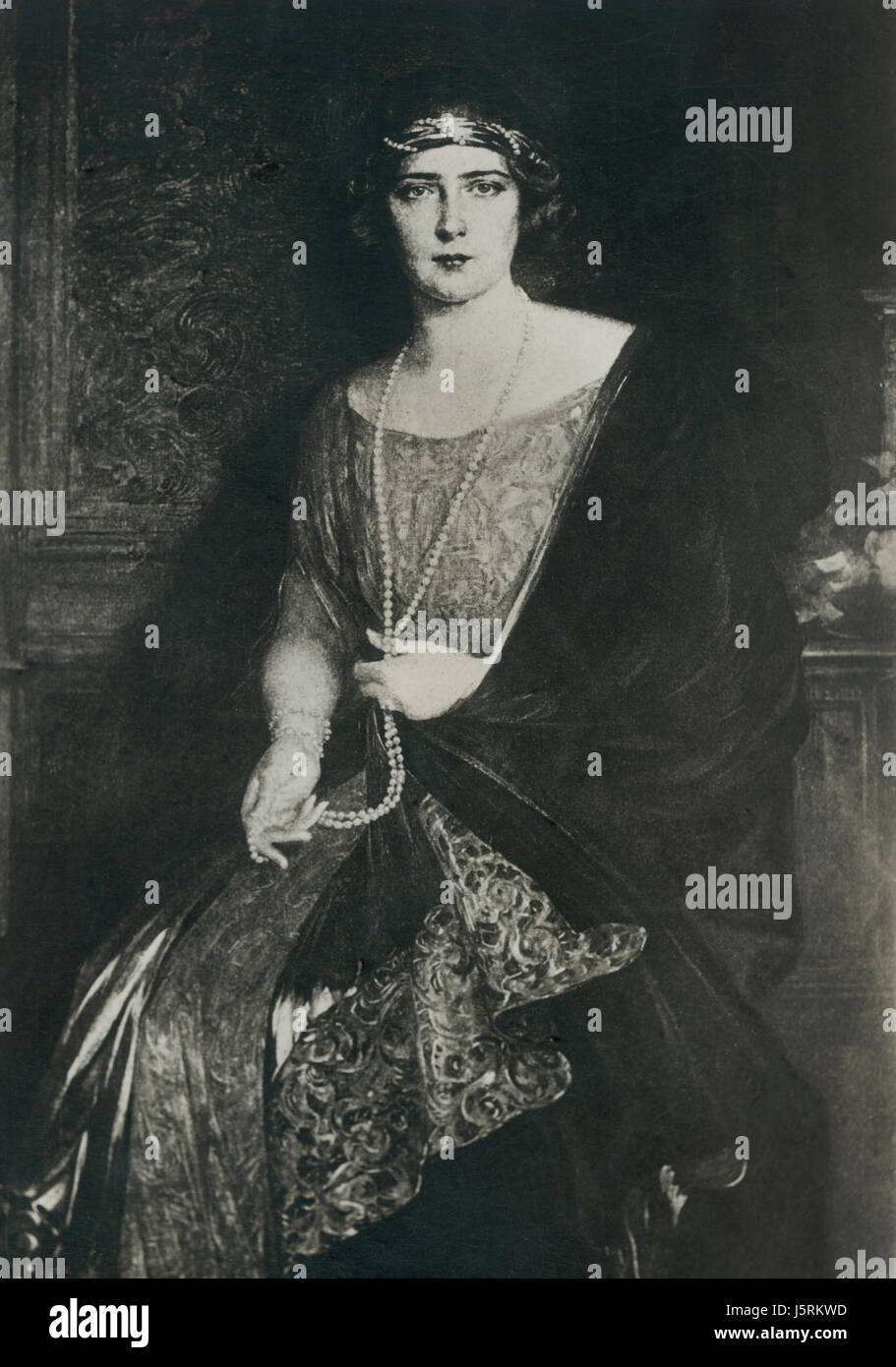 Princess Maria of Romania (1900-61), Queen of Yugoslavia 1922-34, Portrait, 1927 Stock Photo