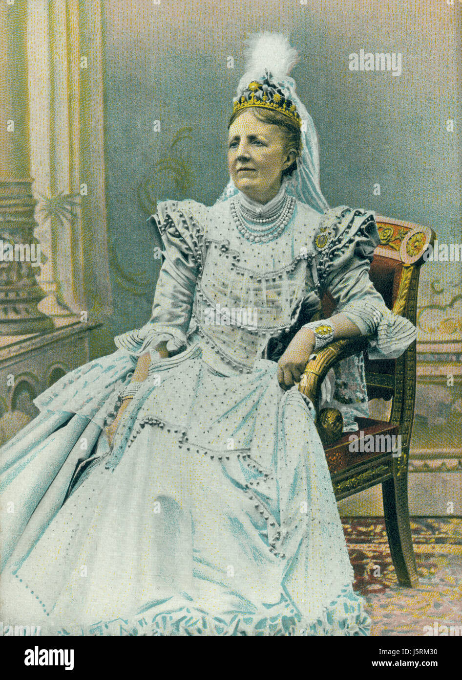 Sophia of Nassau (1836-1913), Queen of Sweden and Norway through her Marriage to King Oscar II 1872-1907, Portrait Stock Photo