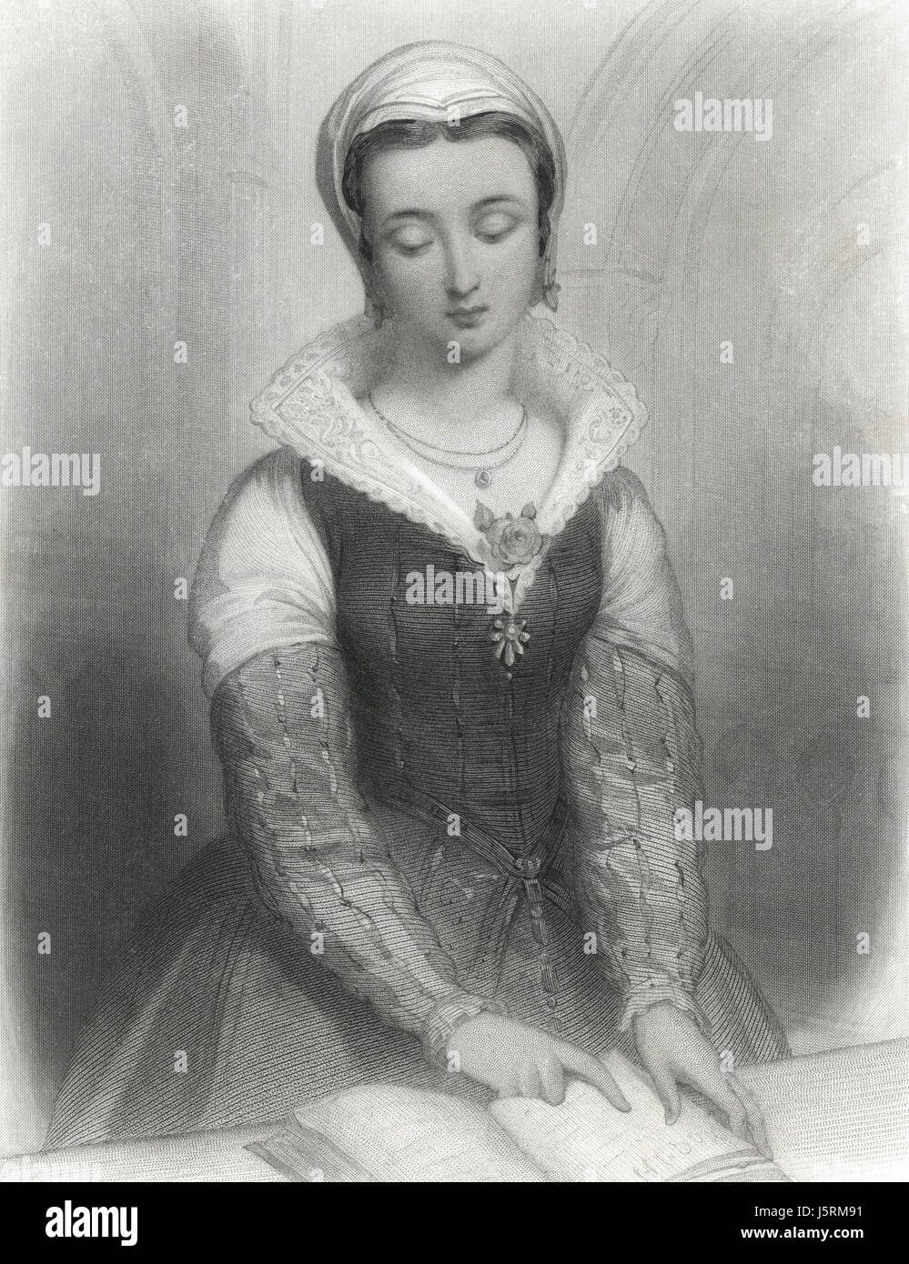 Lady Jane Grey (1537-54), Portrait, Engraving Stock Photo