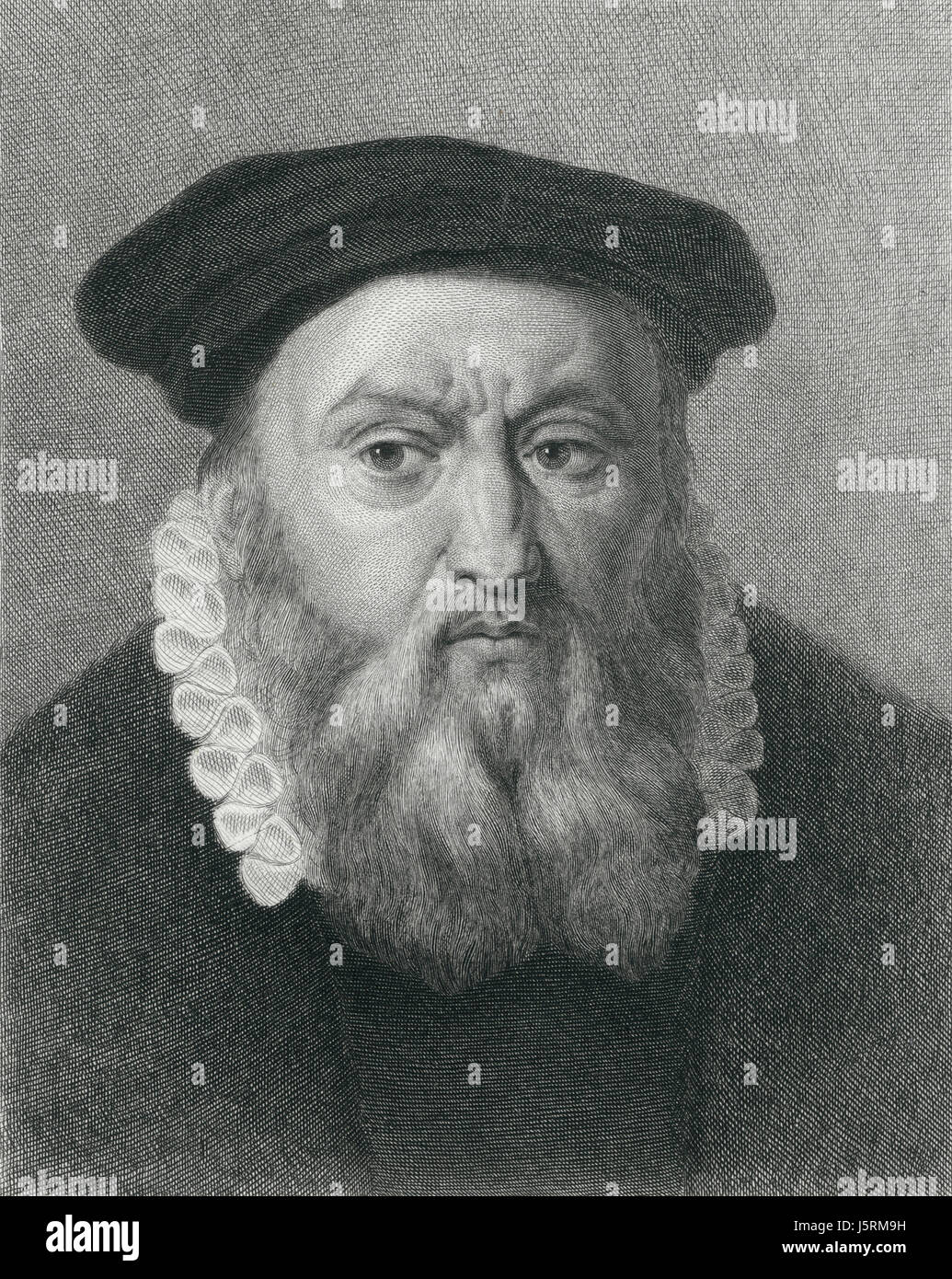 John Calvin (1509-64), French Theologian, Pastor and Reformer, Portrait Stock Photo