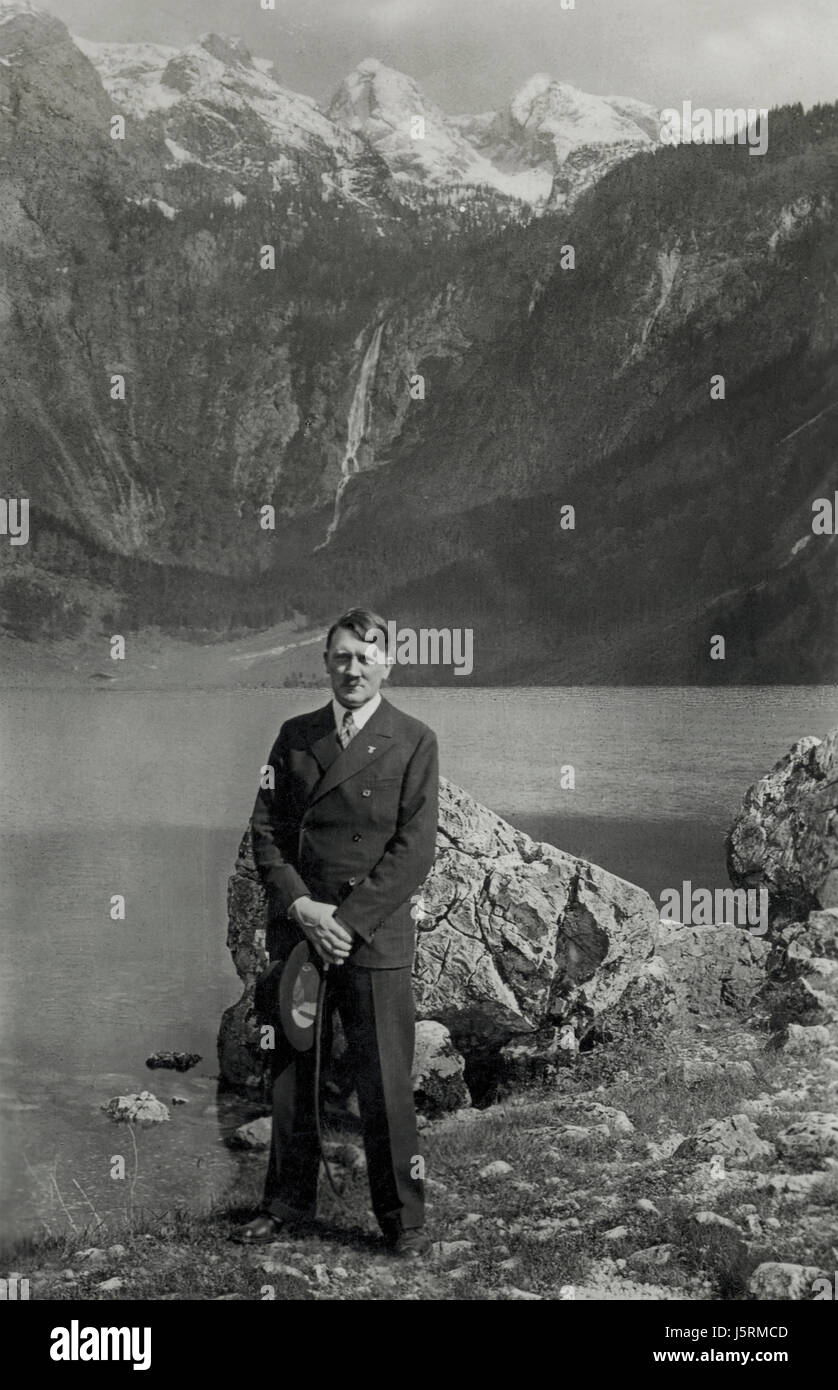 Chancellor Adolf Hitler at Konigssee, Bavaria, Germany, Portrait, 1933 Stock Photo