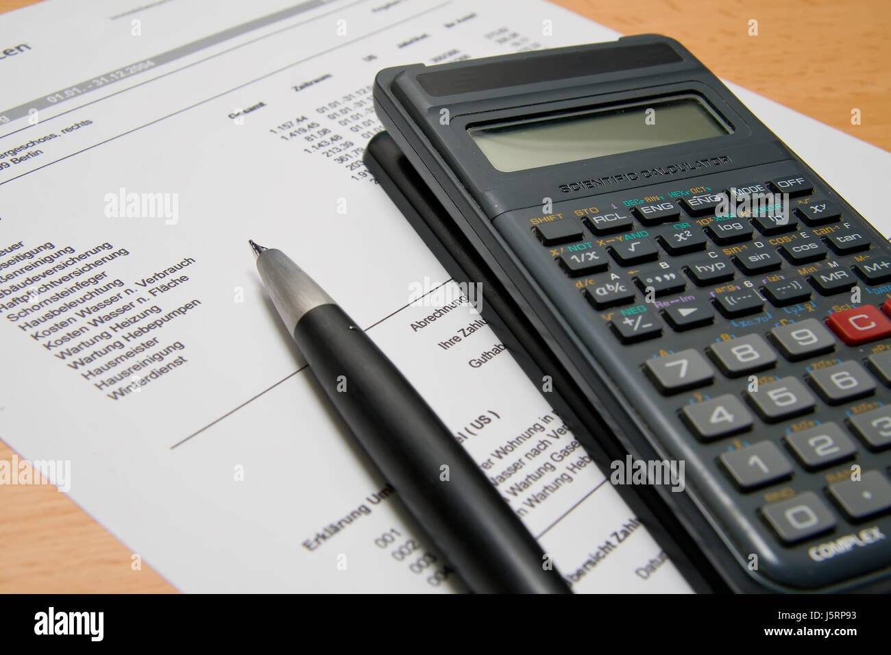 check cost accounting pocket calculator home flat apartment tenant