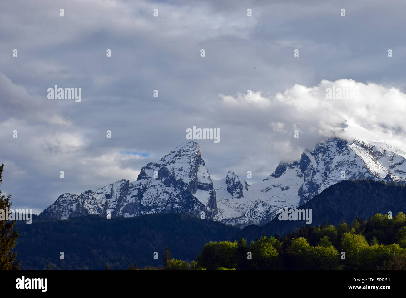Alps mountain from Berchtesgaden, Bavaria, Germany. Stock Photo