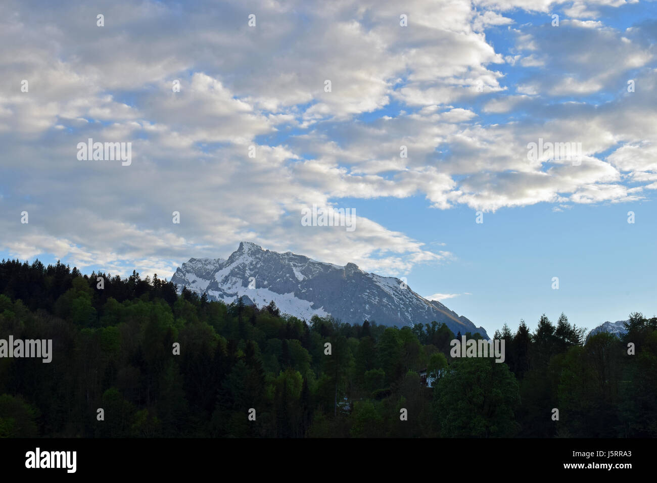 Alpine mountain landscape from Berchtesgaden, Bavaria, Germany Stock Photo