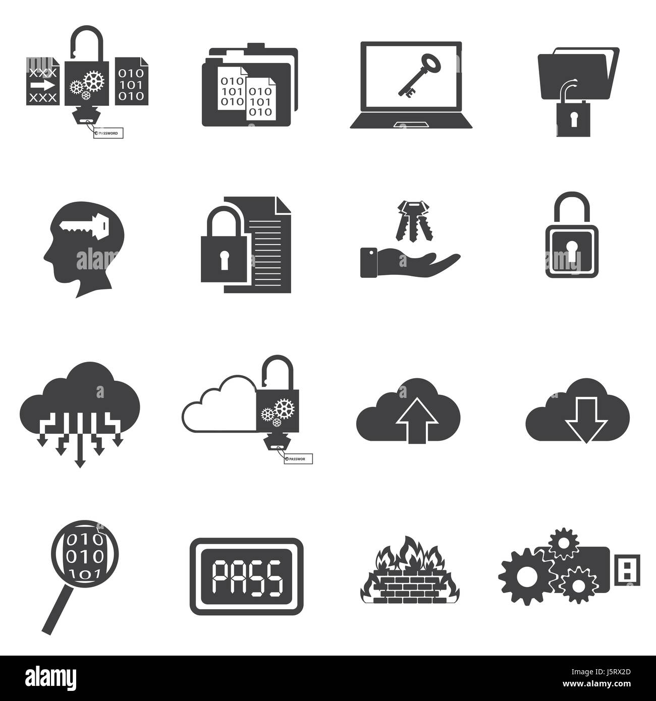 Big Data icons set, Computer security Stock Vector Image & Art - Alamy