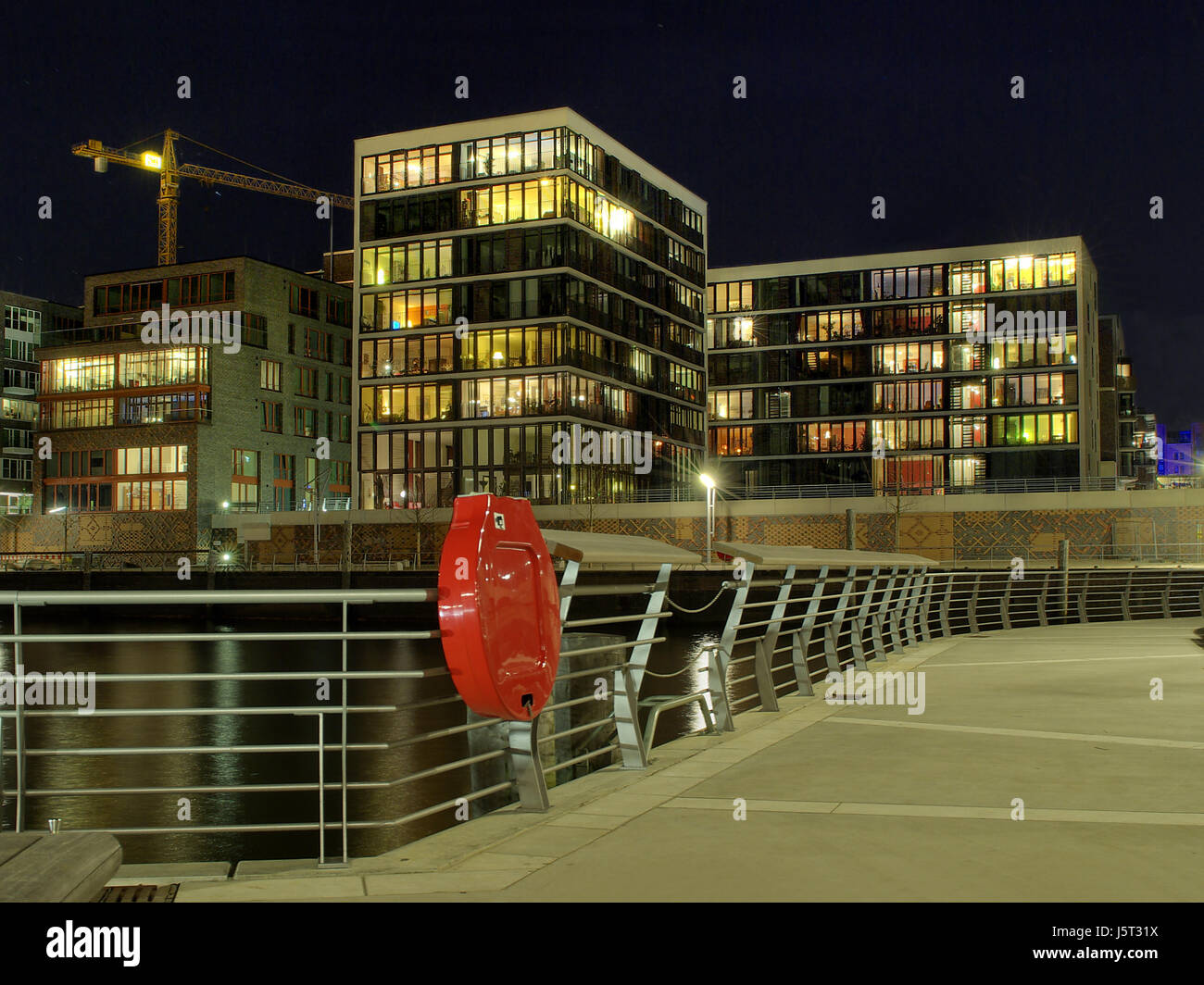 nocturnal hafencity Stock Photo