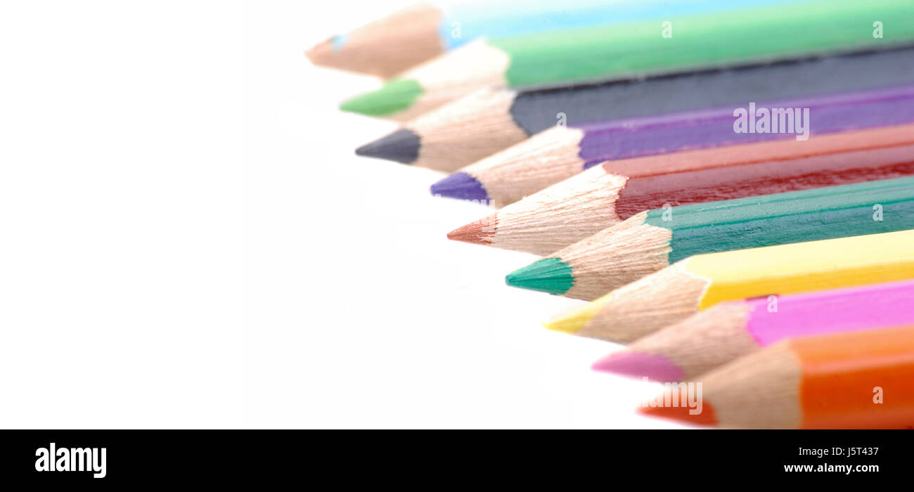 colour coloured colourful gorgeous multifarious richly coloured colored pencils Stock Photo