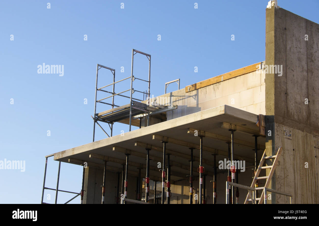 scaffold scaffolding construction work armament construction site house Stock Photo