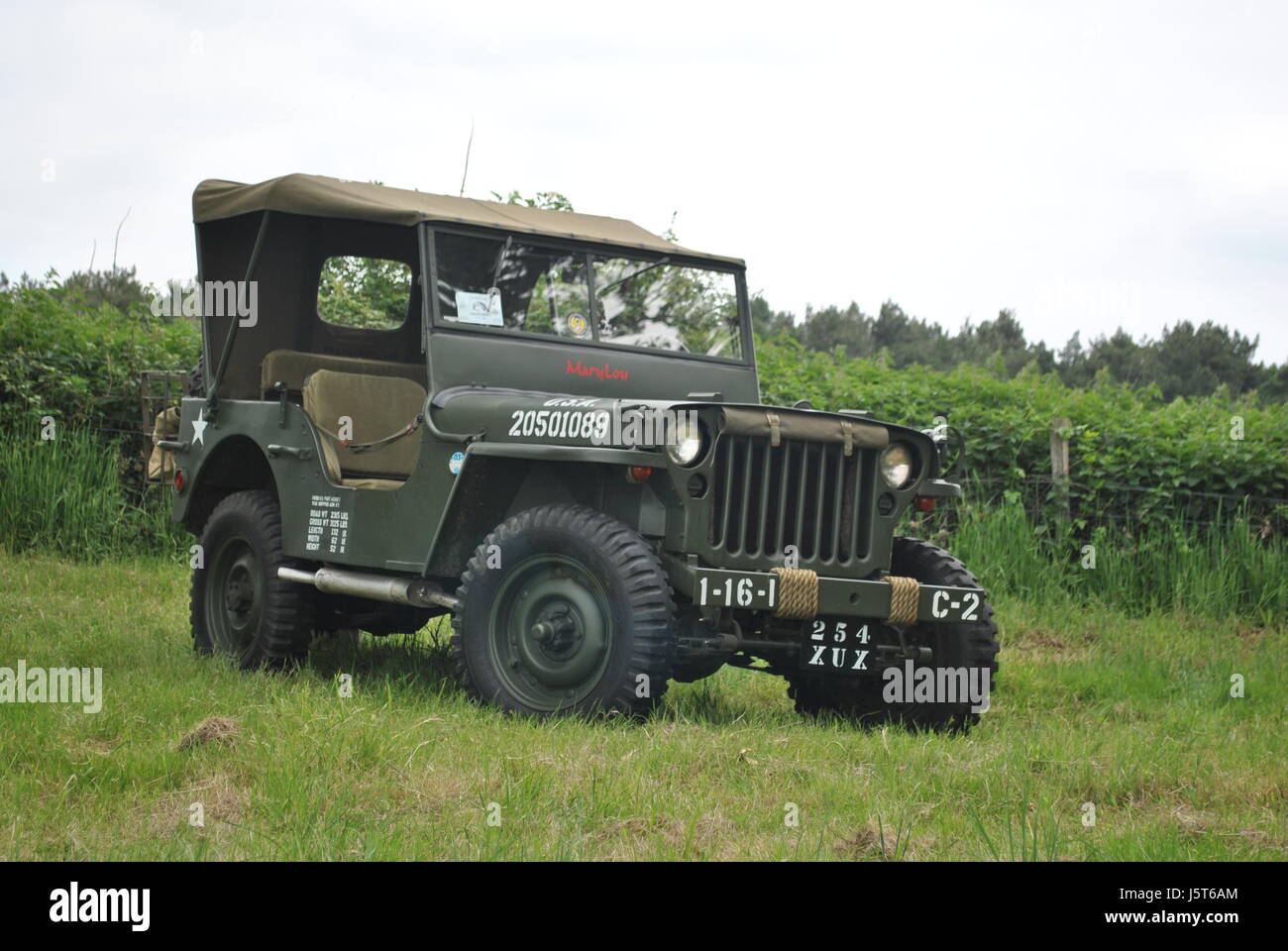 World war two us army jeep Stock Photo