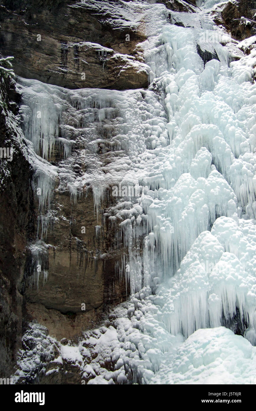 winter waterfall ice frozen icicle icicles tap freeze snow winter austrians Stock Photo
