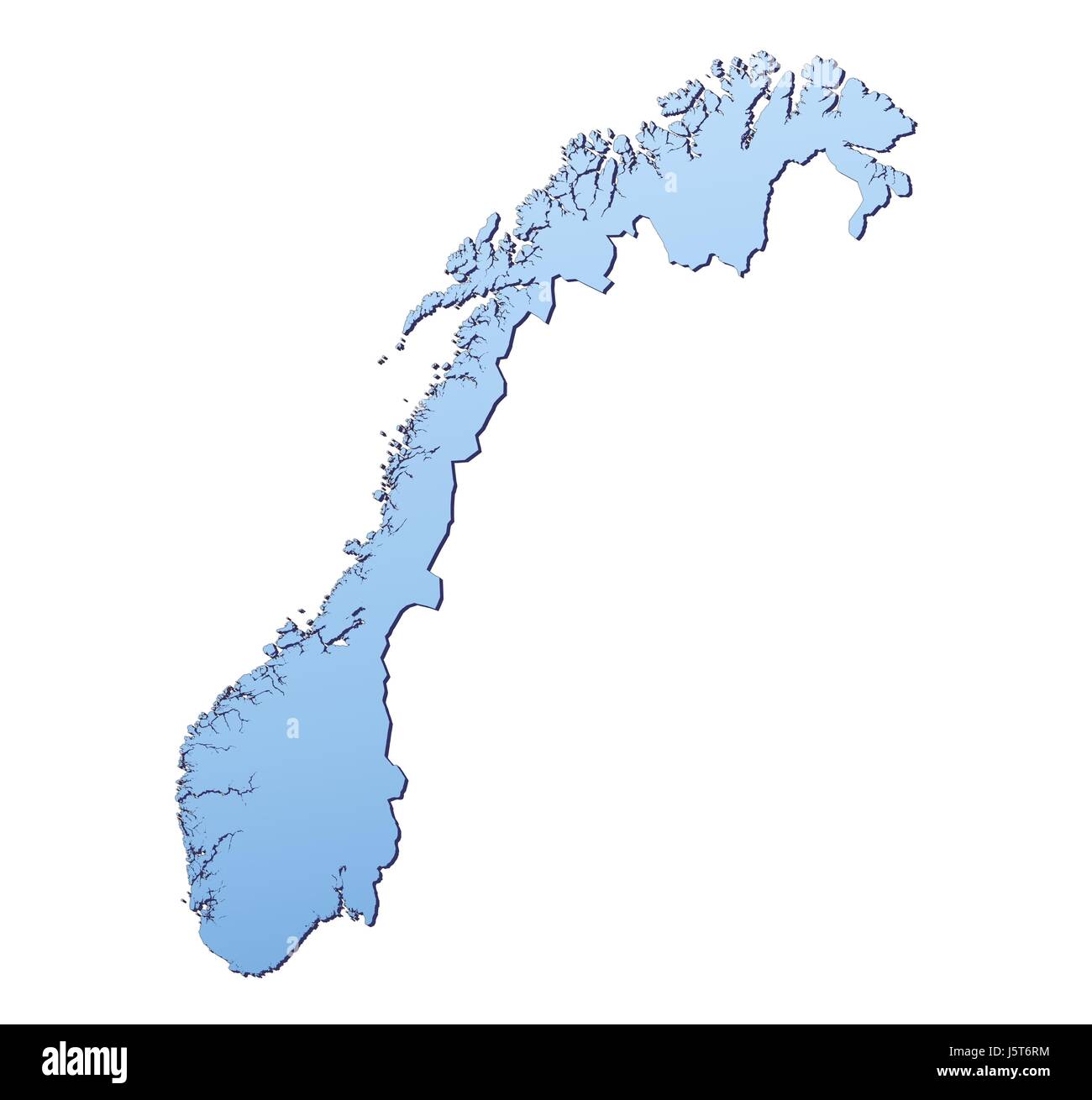 Blue Isolated Norway Outline Gradient Map Atlas Map Of The World Backdrop Stock Photo Alamy