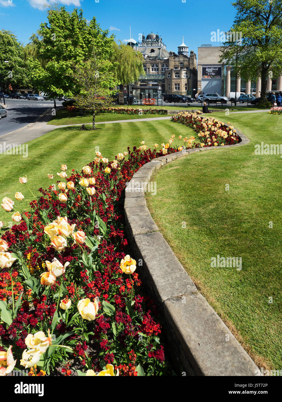 Royal Hall and Crescent Gardens in Spring Harrogate North Yorkshire