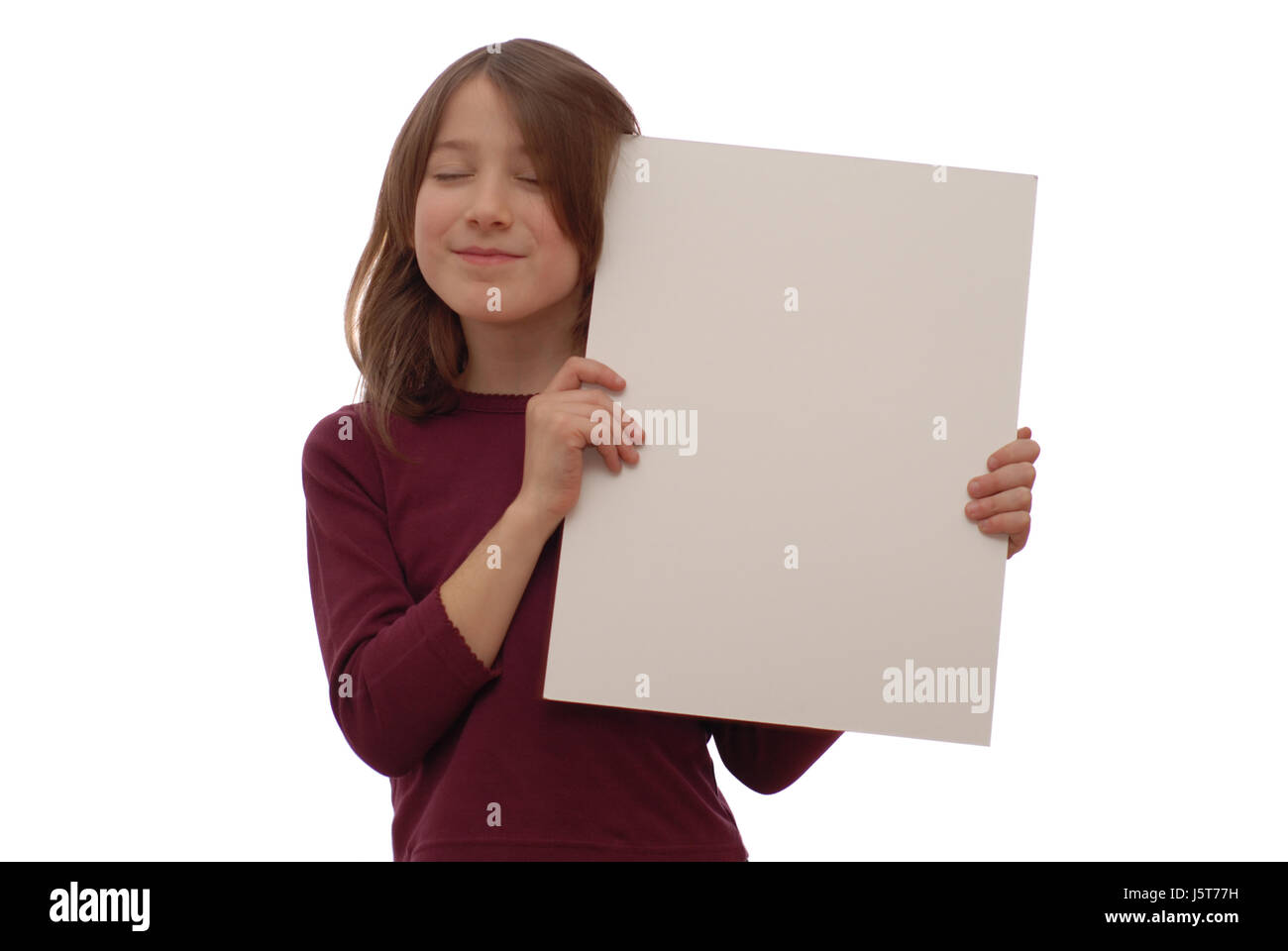 dreamy girl with sign Stock Photo Alamy
