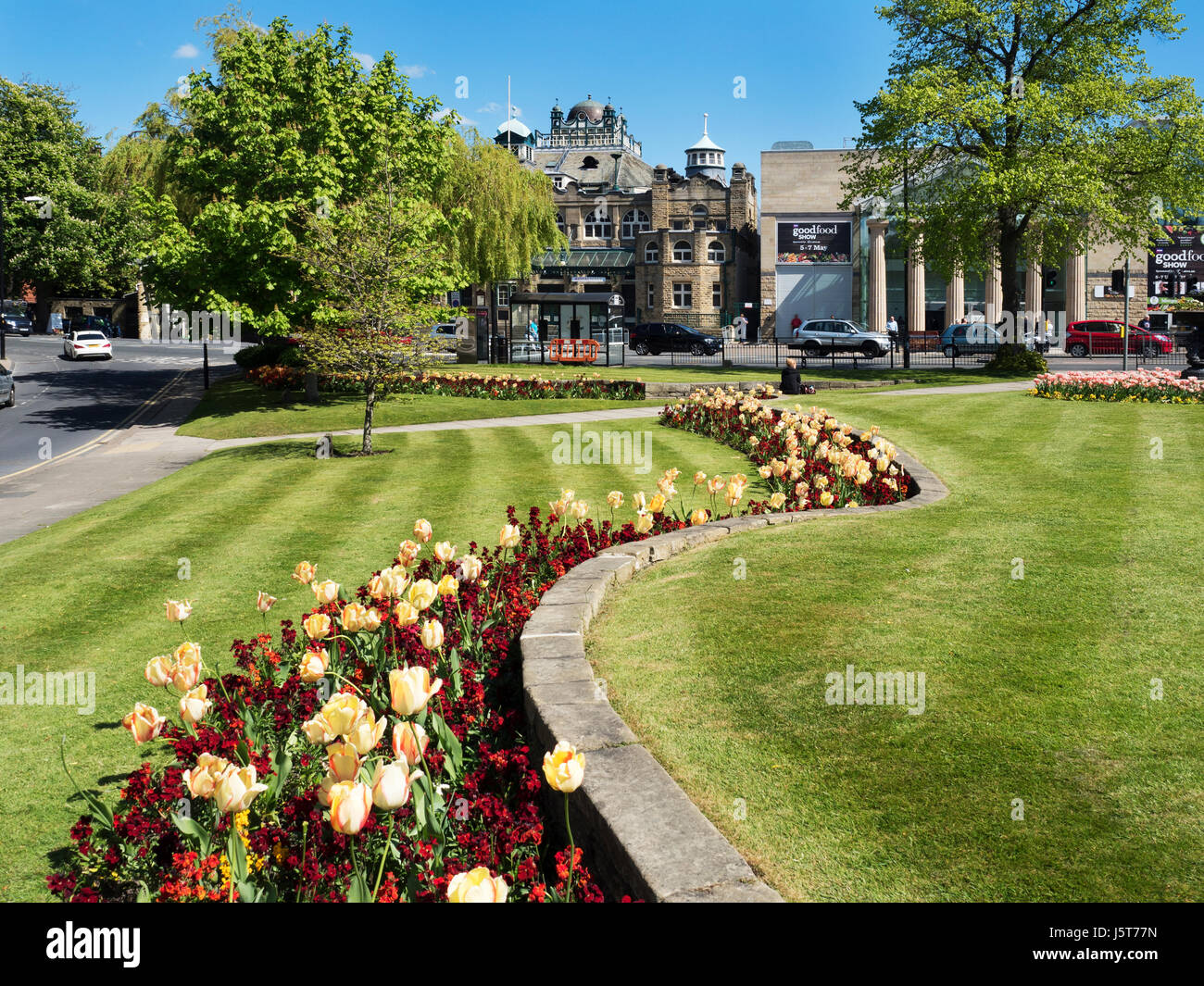 Royal Hall and Crescent Gardens in Spring Harrogate North Yorkshire