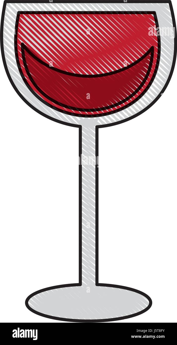 wine glass in trendy flat style Stock Vector Image & Art - Alamy