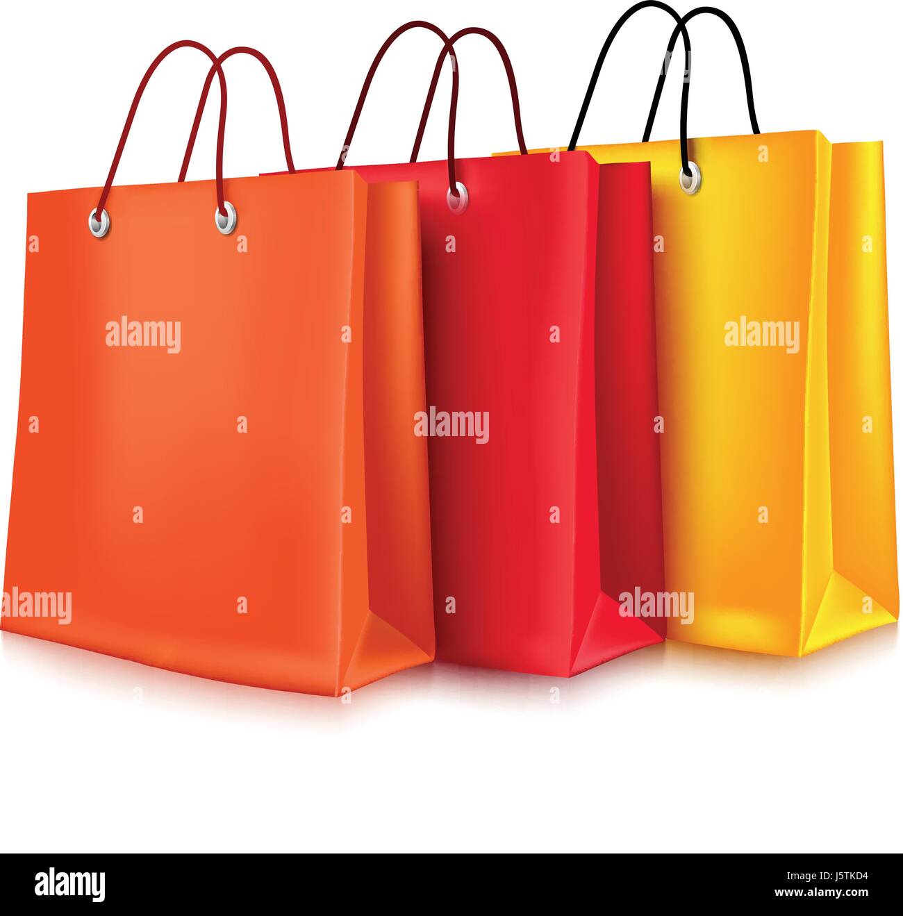 Set of red shopping bags from plastic or paper with handles on transparent  background isolated vector illustration Stock Vector Image & Art - Alamy