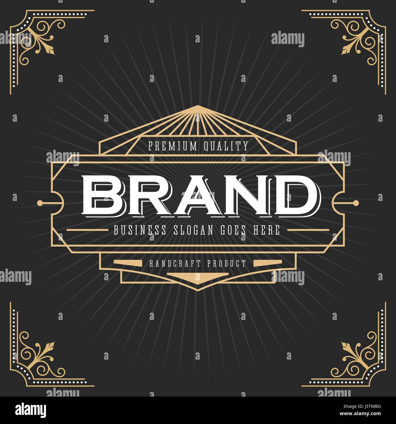 Vintage line frame design for labels, banner, logo, emblem, apparel, t ...