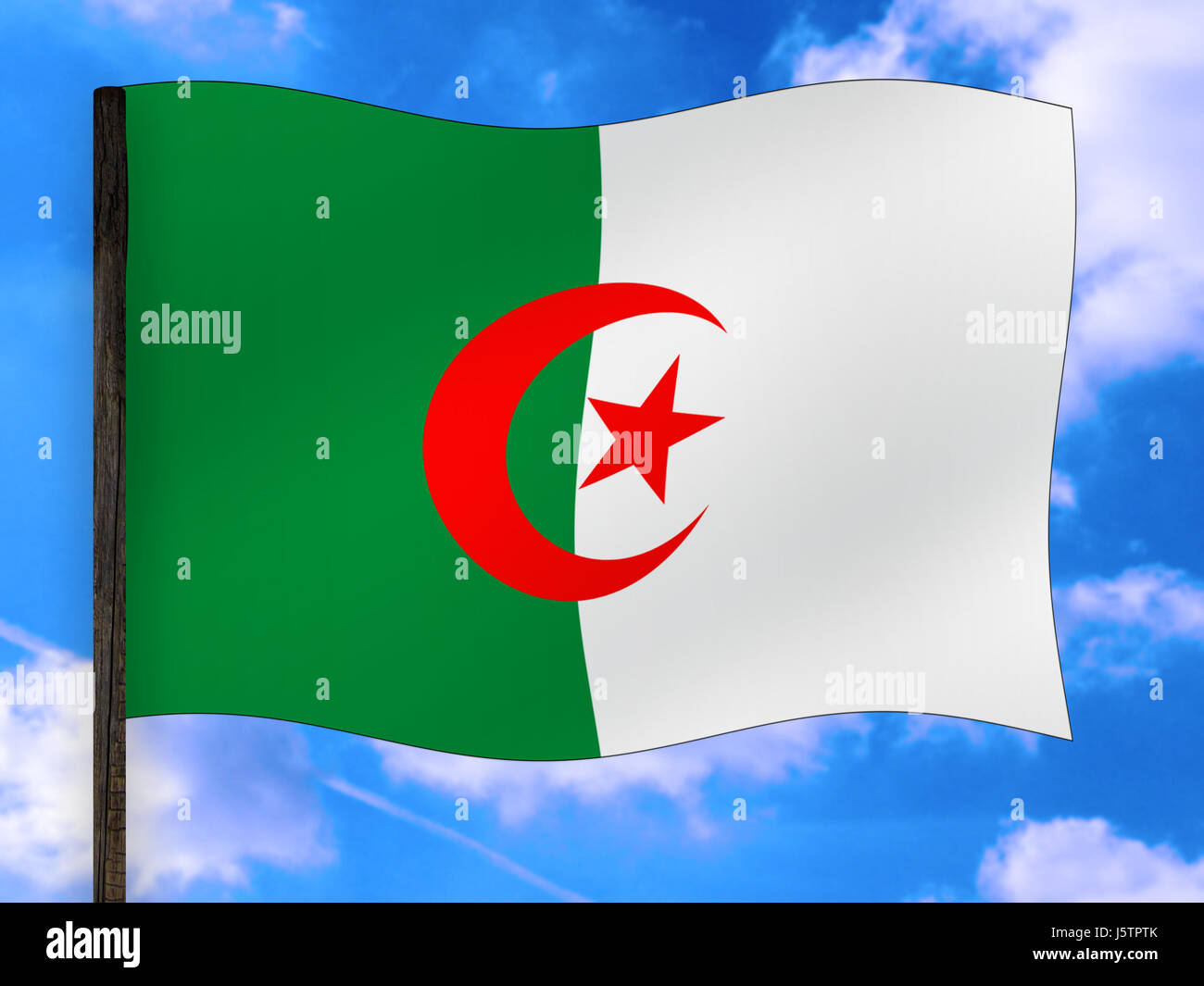 africa,flag,national colors,algeria,banners Stock Photo