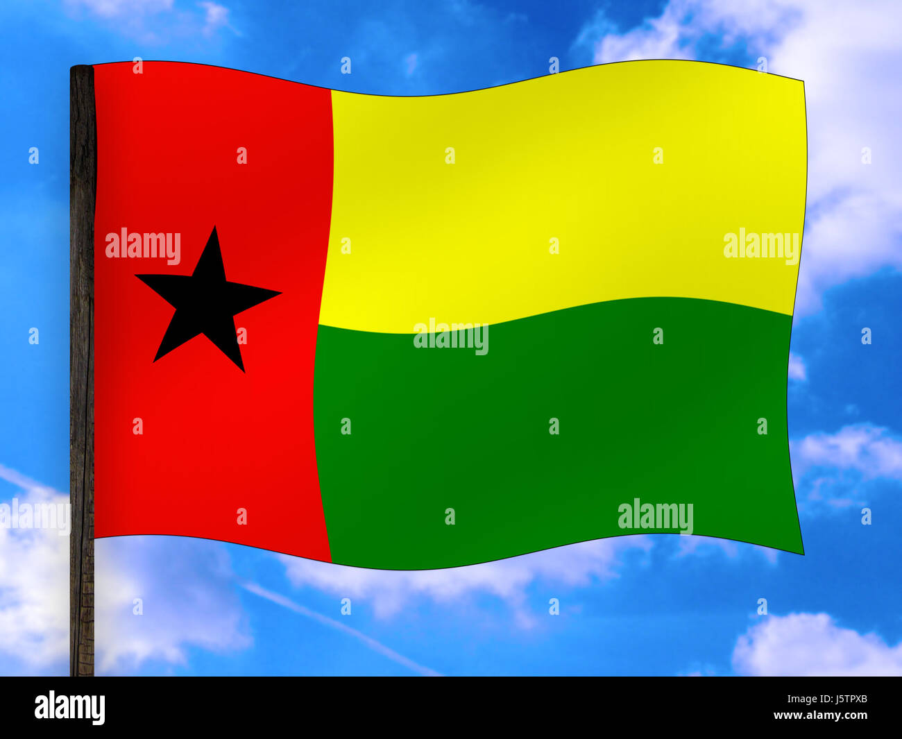 flag guinea bissau Stock Photo