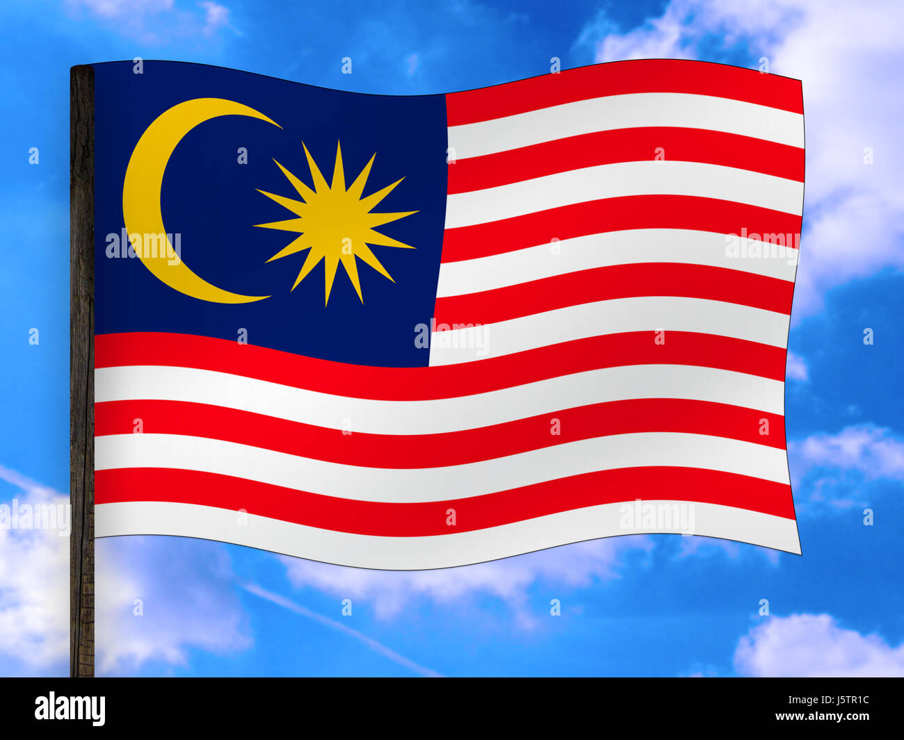 asia,malaysia,flag,national colors,banners Stock Photo