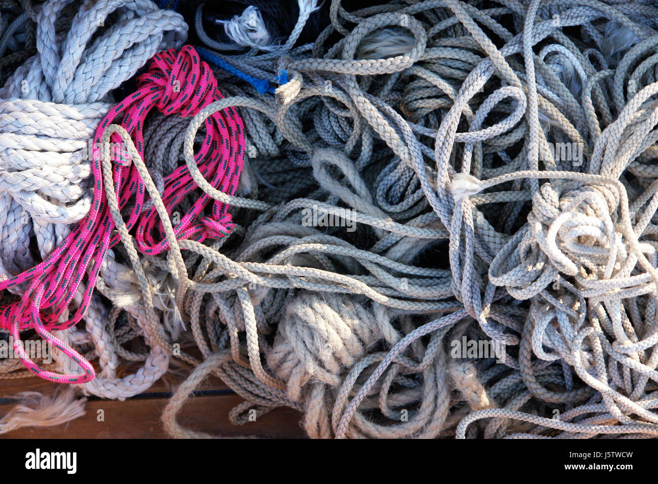 seafaring dew cord material rope knot seafaring chaos dew cord material rope Stock Photo