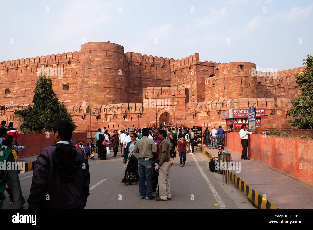 Amar Singh Gate of Agra Fort, UNESCO World heritage site in Agra. Uttar Pradesh, India on February, 14, 2016. Stock Photo