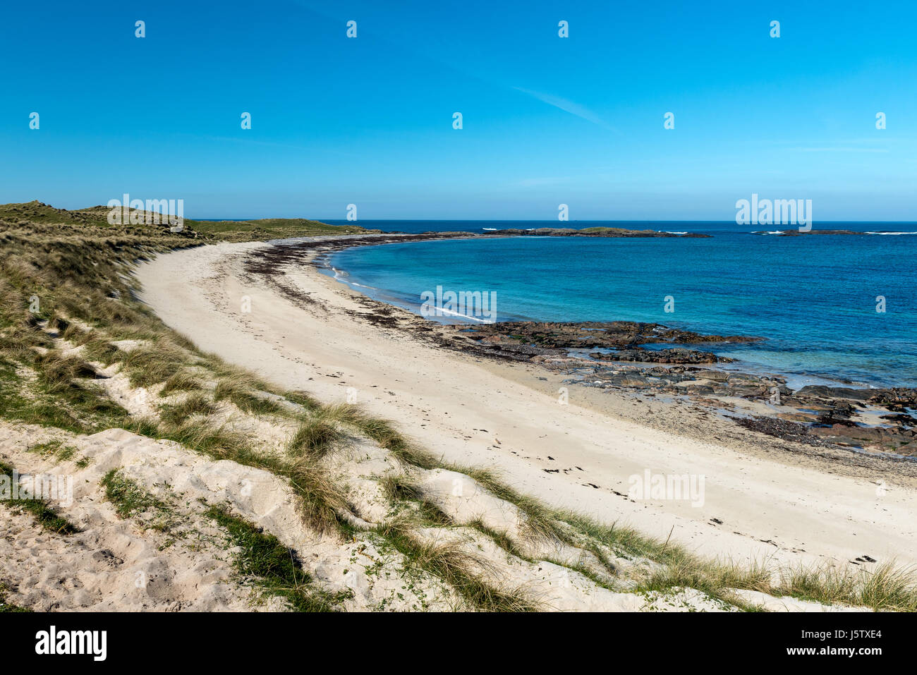 Traigh Halum in the South-West of the Inner Hebridean Isle of Coll Stock Photo