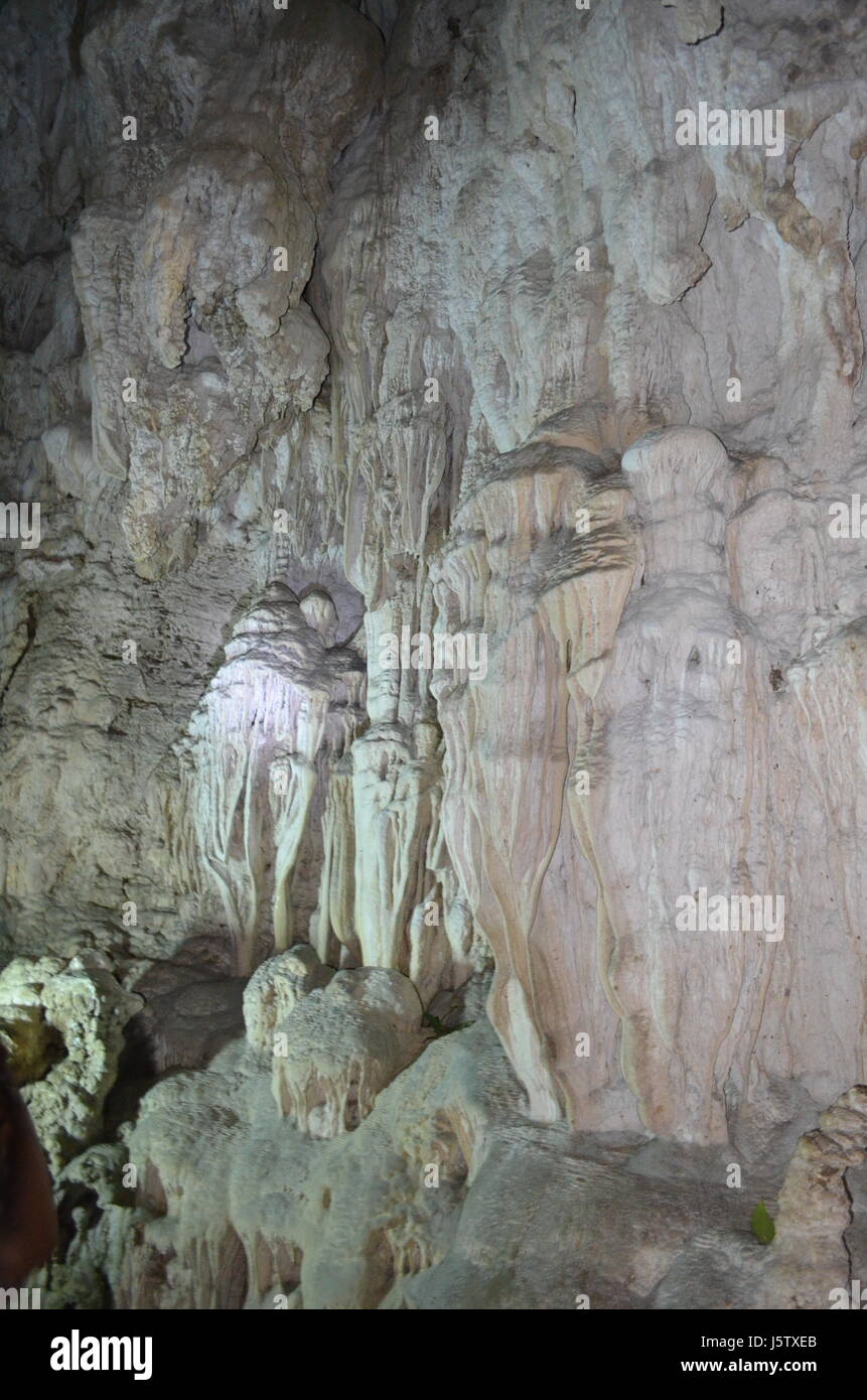 Limestone cave in Andaman at Baratang Island, this island between South and Middle Andaman has beautiful beaches, mangrove creeks, mud-volcanoes and l Stock Photo