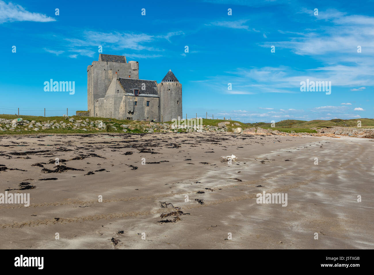 The 15th Century Breachacha Castle on the Inner Hebridean Isle of Coll Stock Photo