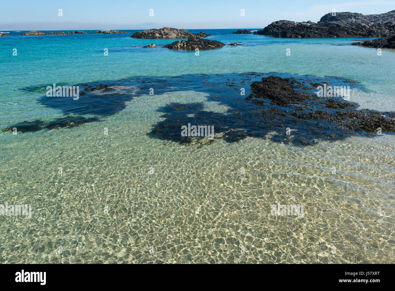 Struan Beach on the north-west coast of the hebridean Isle of Coll. Scotland Stock Photo