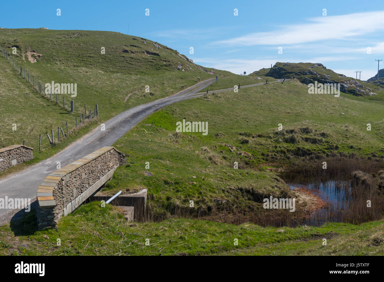 The Dual Carriageway on Coll Stock Photo