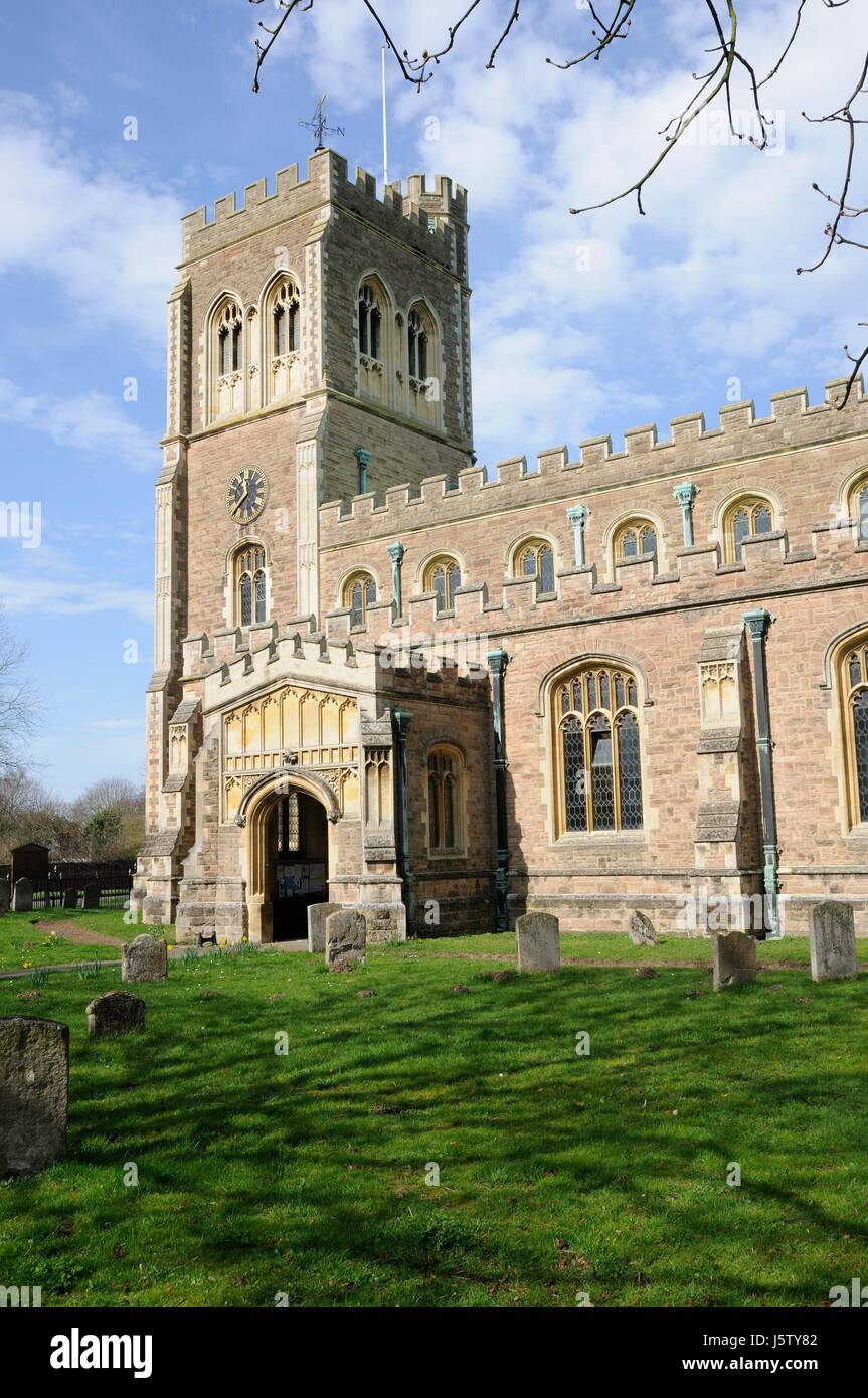 Church of St Mary, Cardington, Bedfordshire, dating mainly to the rebuilding between 1898 and 1901 with only a part of the fifteenth century chancel s Stock Photo