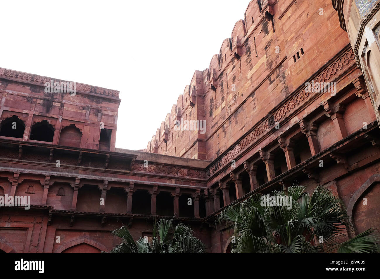 Red Fort in Agra. Uttar Pradesh, UNESCO World heritage site, India on February, 14, 2016. Stock Photo