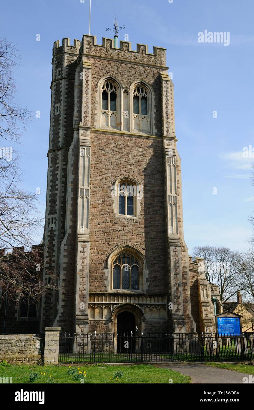 Church of St Mary, Cardington, Bedfordshire, dating mainly to the rebuilding between 1898 and 1901 with only a part of the fifteenth century chancel s Stock Photo