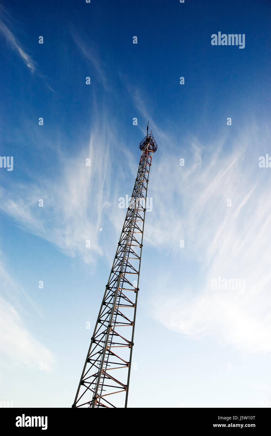 tower communication antenna radio mast firmament sky telecom close ...