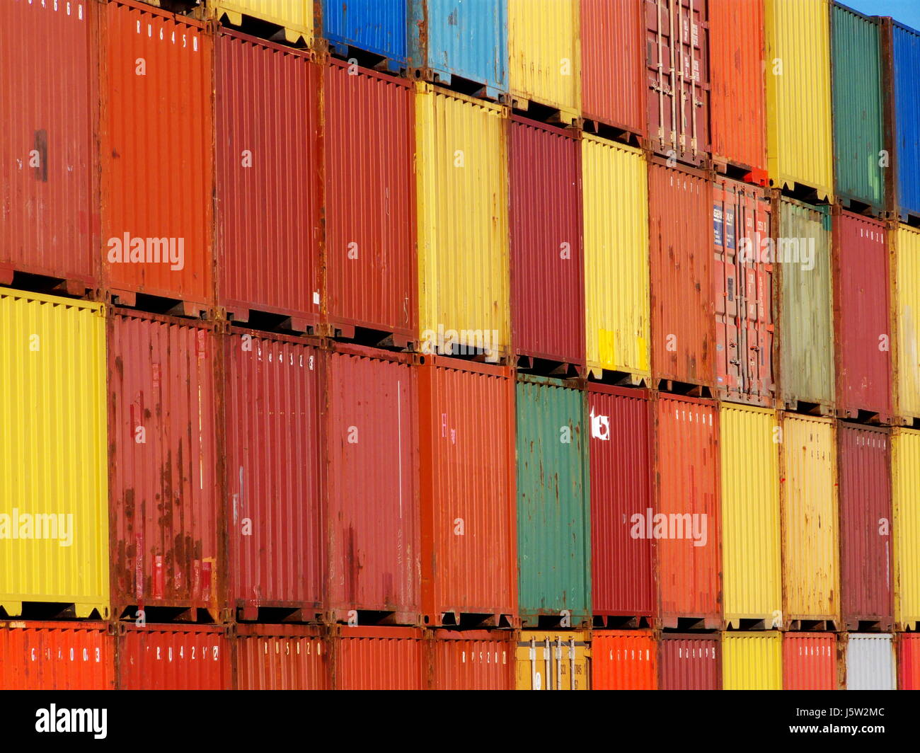 stack charge freight container containers harbor steel harbours stack ...