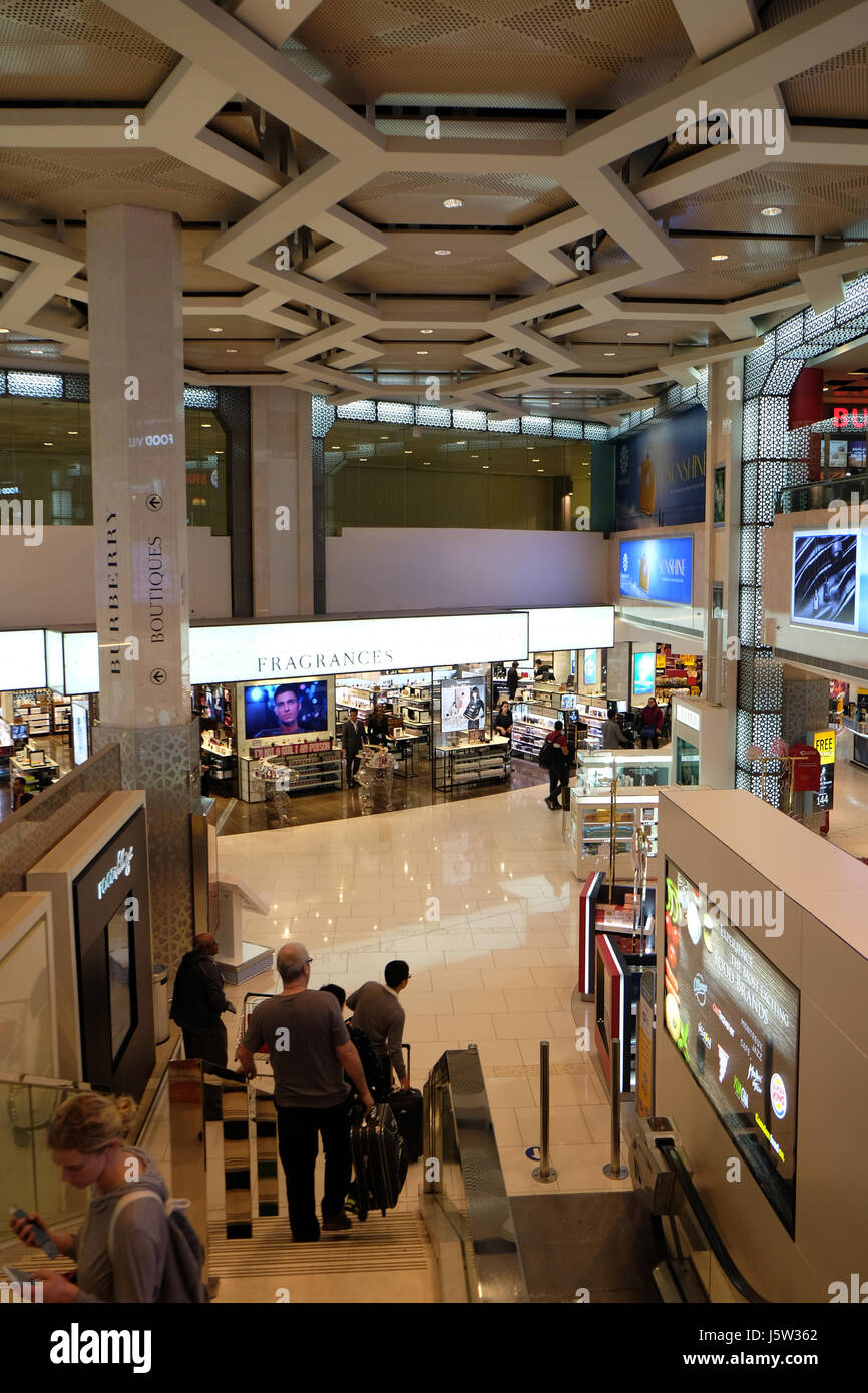 Abu Dhabi airport duty free Stock Photo
