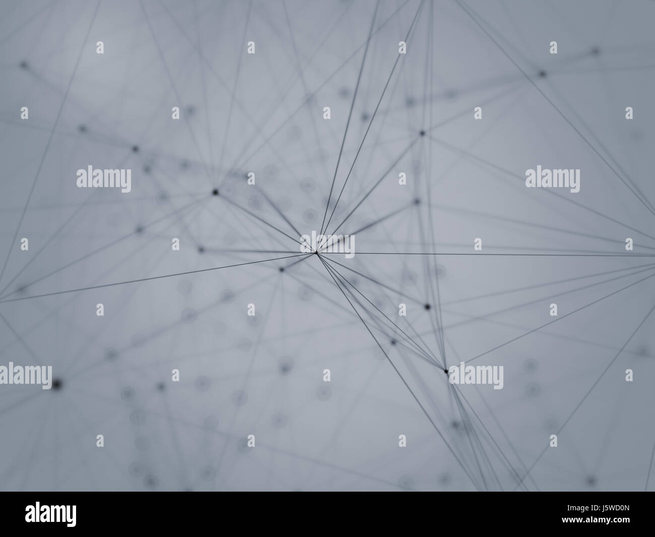 Connected dots on light gray background, plexus background Stock Photo