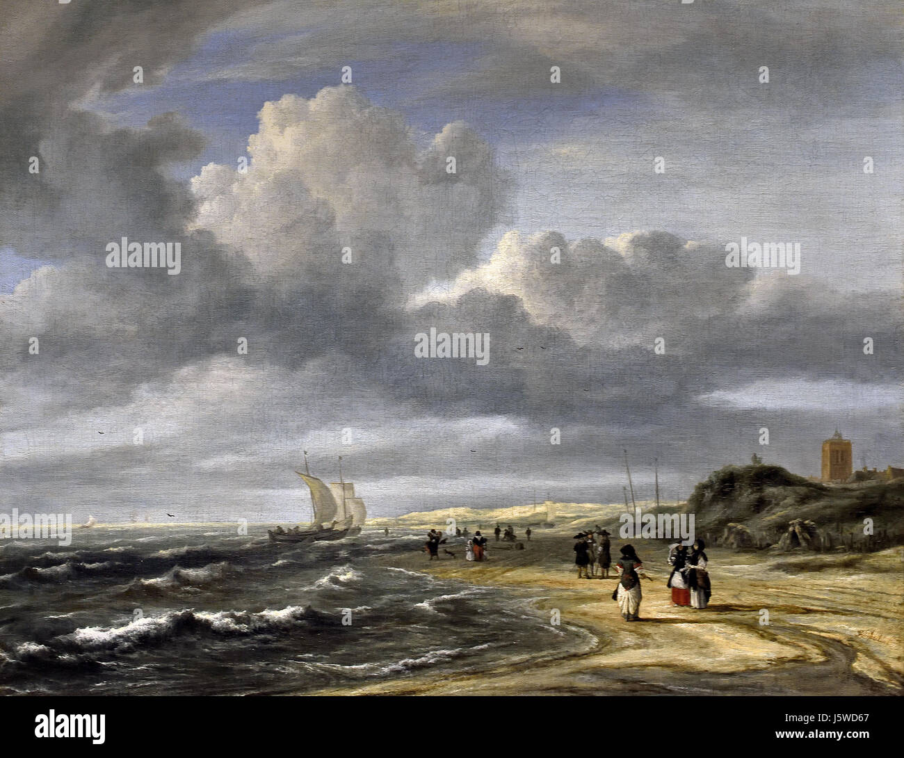 The Shore at Egmond aan Zee 1675 Jacob van Ruisdael 1628/9 - 1682 Dutch The Netherlands Stock Photo