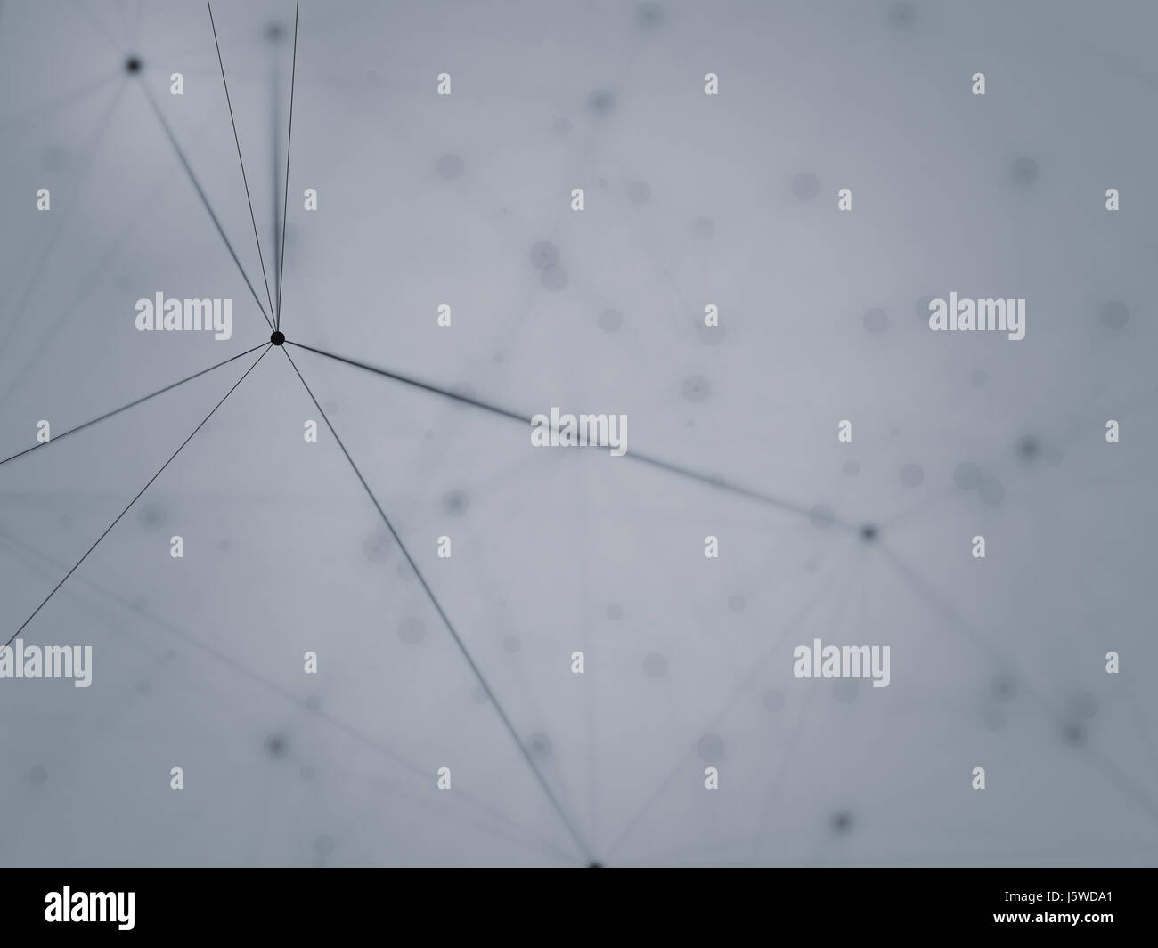 Connected dots on light gray background, plexus background Stock Photo