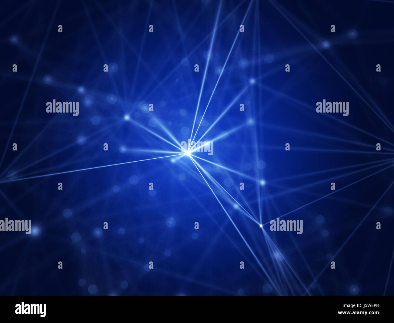 Connected dots on dark blue background, plexus background Stock Photo