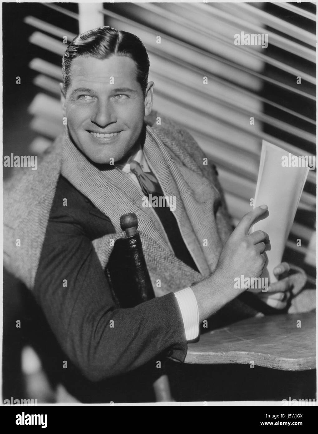 Richard Arlen, Smiling Portrait Sitting in Director's Chair, Publicity