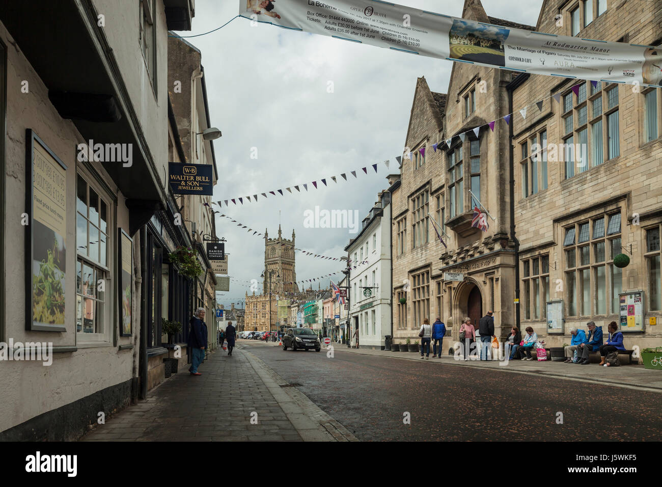 Stormy day in Cirencester, Gloucestershire, England. Stock Photo