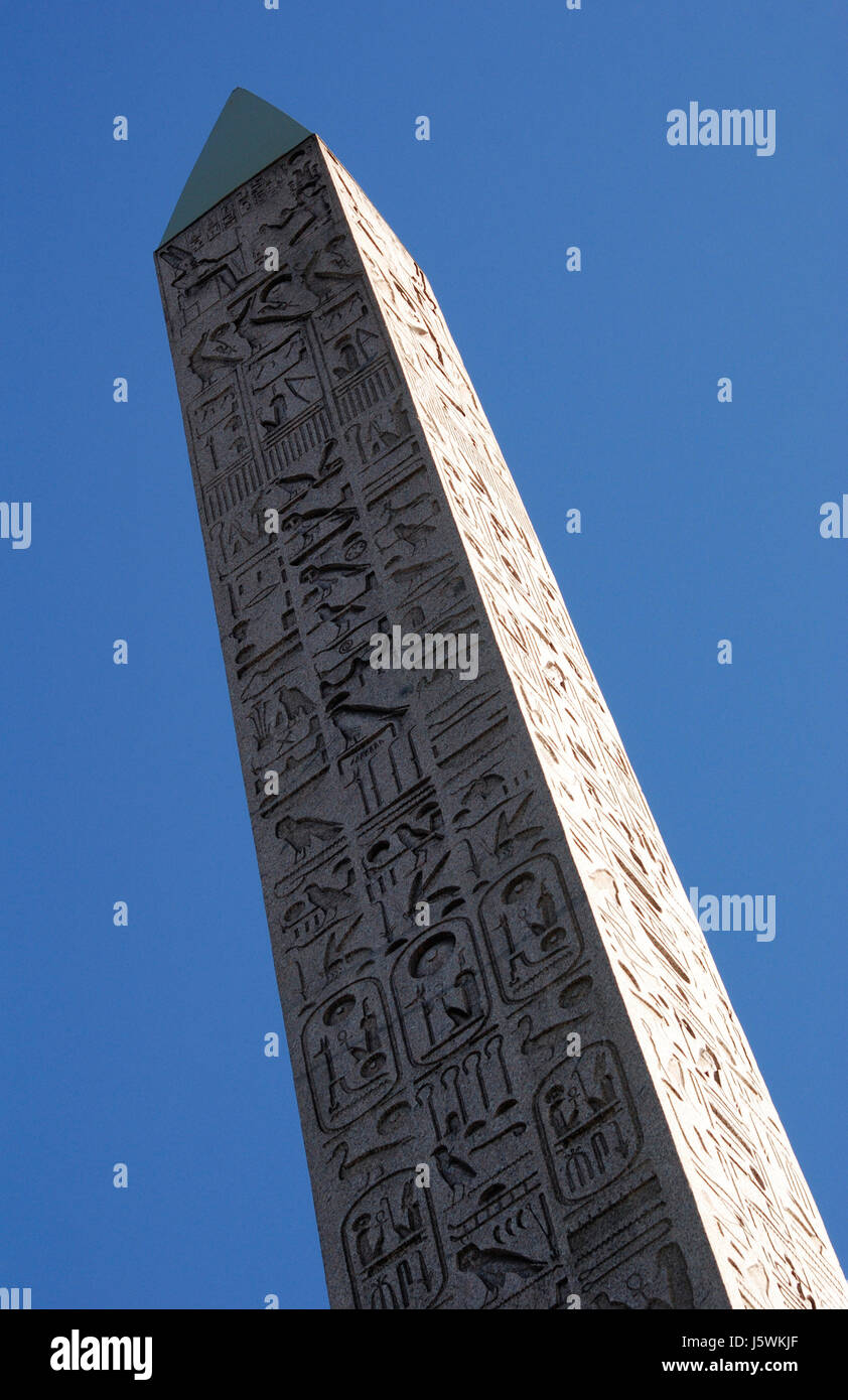 paris monolith obelisk blue diagonal sightseeing france touristic firmament sky Stock Photo